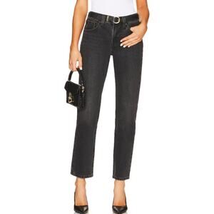 Levi's Premium Middy Straight Jeans Black Wash in No Service Size 31 NEW